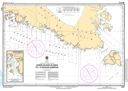 CHS Print-on-Demand Charts Canadian Waters-5411: Lower Savage Islands to/€ Pritzler Harbour, CHS POD Chart-CHS5411