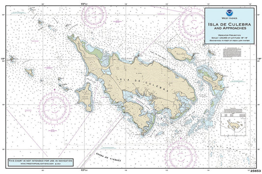 Nautical Placemat: Isla De Culebra & Approaches