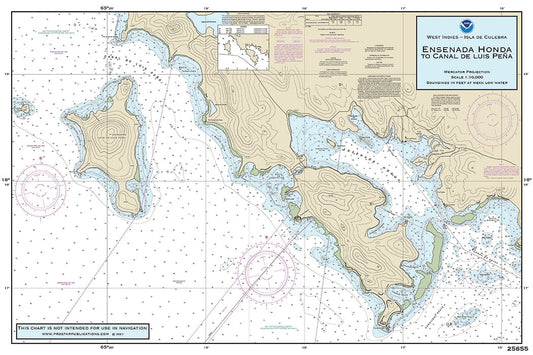 Nautical Placemat: Ensenada Honda To Canal De Luis Peña