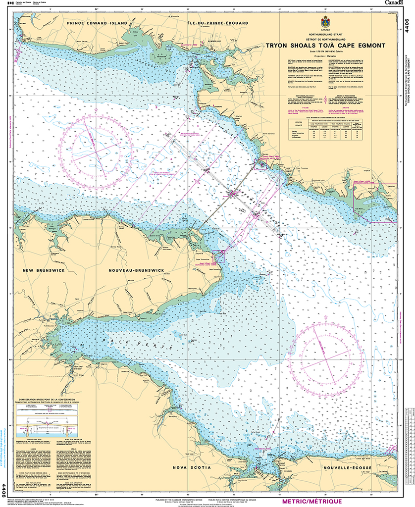 CHS Print-on-Demand Charts Canadian Waters-4406: Tryon Shoals to / € Cape Egmont, CHS POD Chart-CHS4406