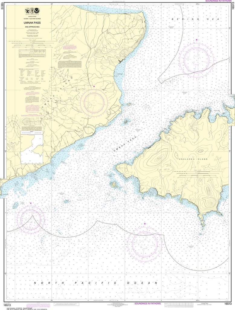 NOAA Chart 16513: Unalaska Island - Umnak Pass and Approaches