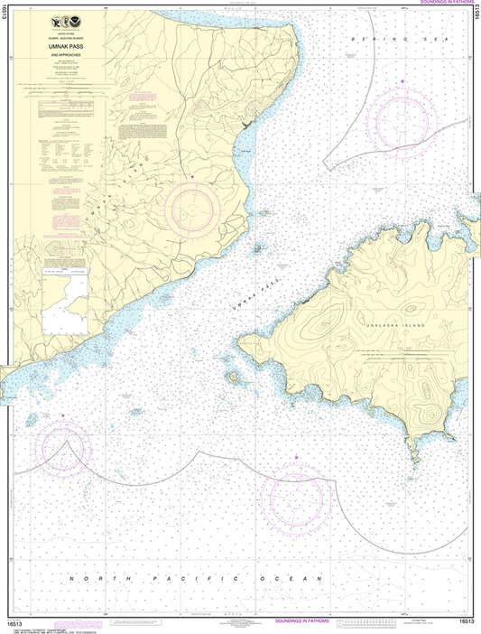 NOAA Chart 16513: Unalaska Island - Umnak Pass and Approaches