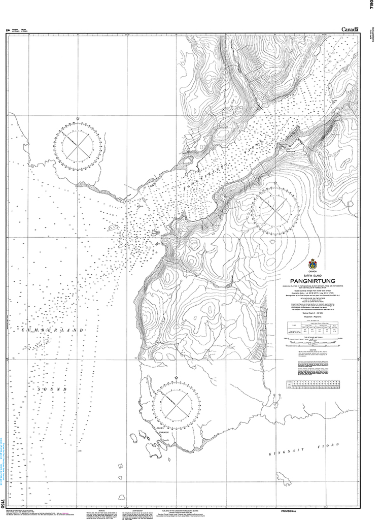 CHS Print-on-Demand Charts Canadian Waters-7150: Pangnirtung, CHS POD Chart-CHS7150