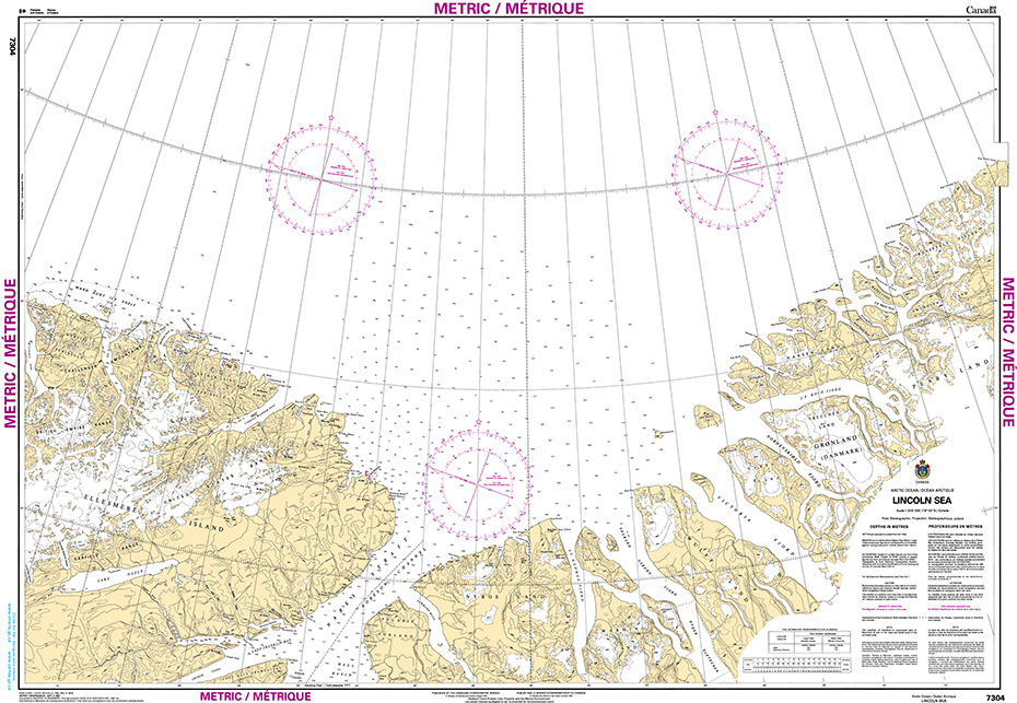 CHS Print-on-Demand Charts Canadian Waters-7304: Lincoln Sea, CHS POD Chart-CHS7304