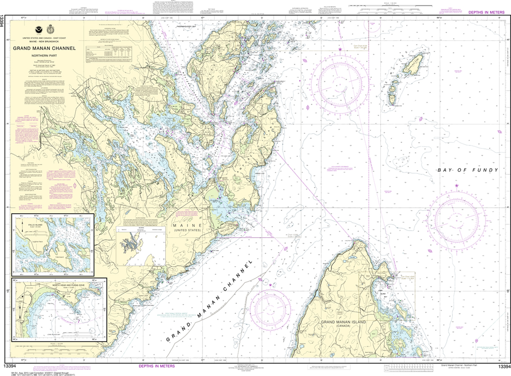 NOAA Chart 13394: Grand Manan Channel - Northern Part, North Head and Flagg Cove