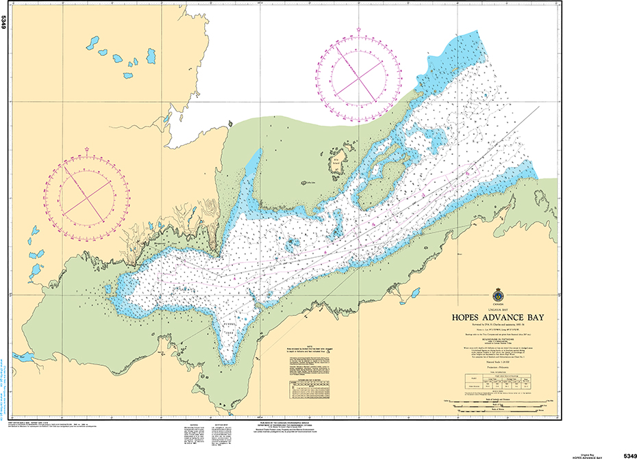 CHS Print-on-Demand Charts Canadian Waters-5349: Hopes Advance Bay, CHS POD Chart-CHS5349