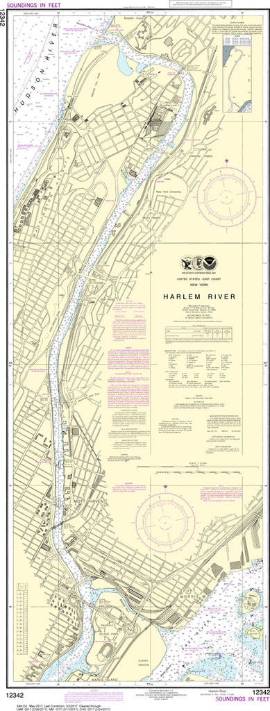 NOAA Chart 12342: Harlem River