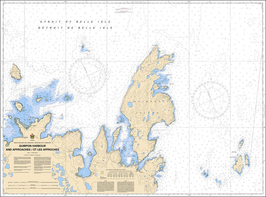 CHS Chart 4512: Quirpon Harbour and Approaches / et les approches