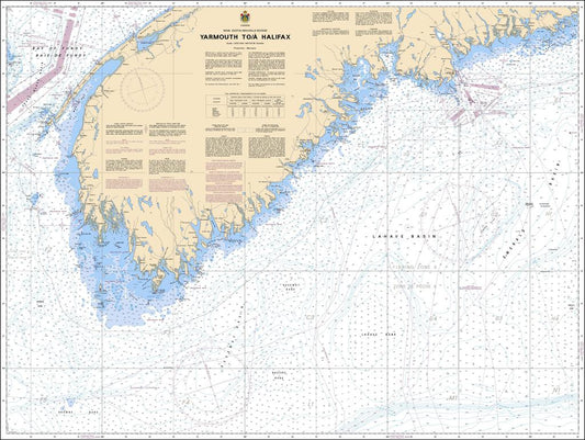 CHS Chart 4012: Yarmouth to / à Halifax