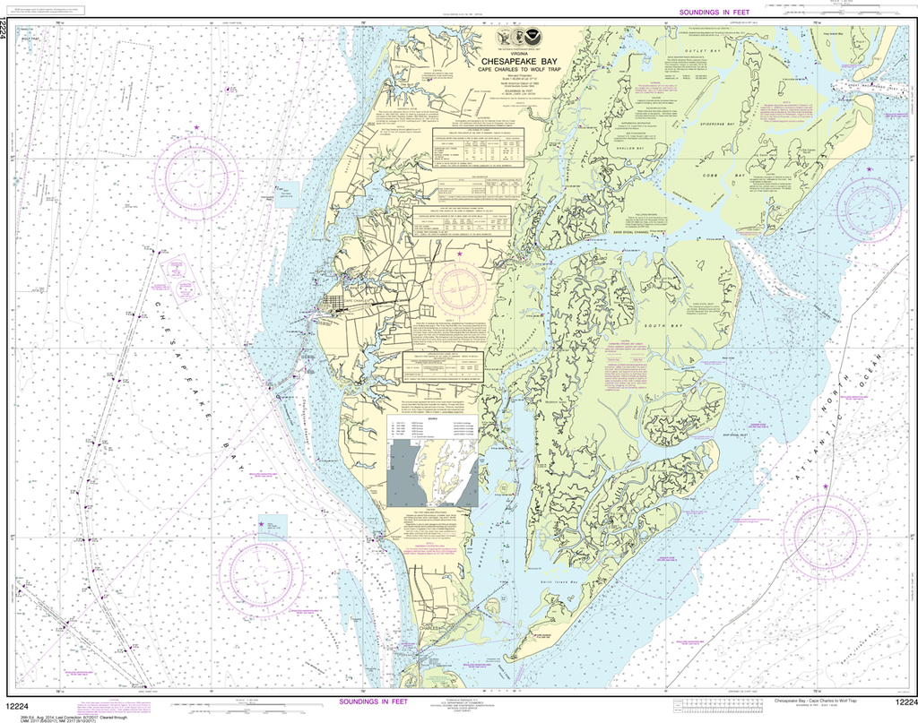 NOAA Chart 12224: Chesapeake Bay - Cape Charles to Wolf Trap
