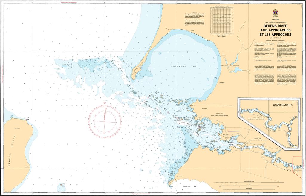 CHS Chart 6268: Berens River and Approaches/et les Approches