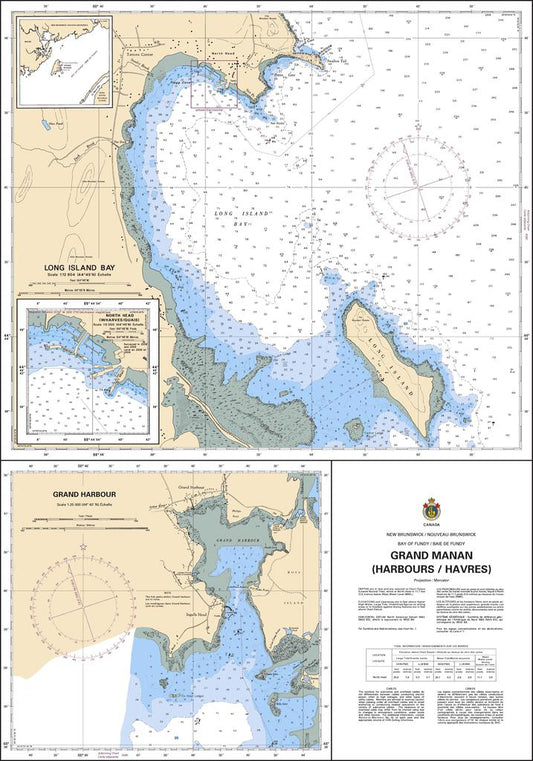 CHS Chart 4342: Grand Manan (Harbours / Havres)