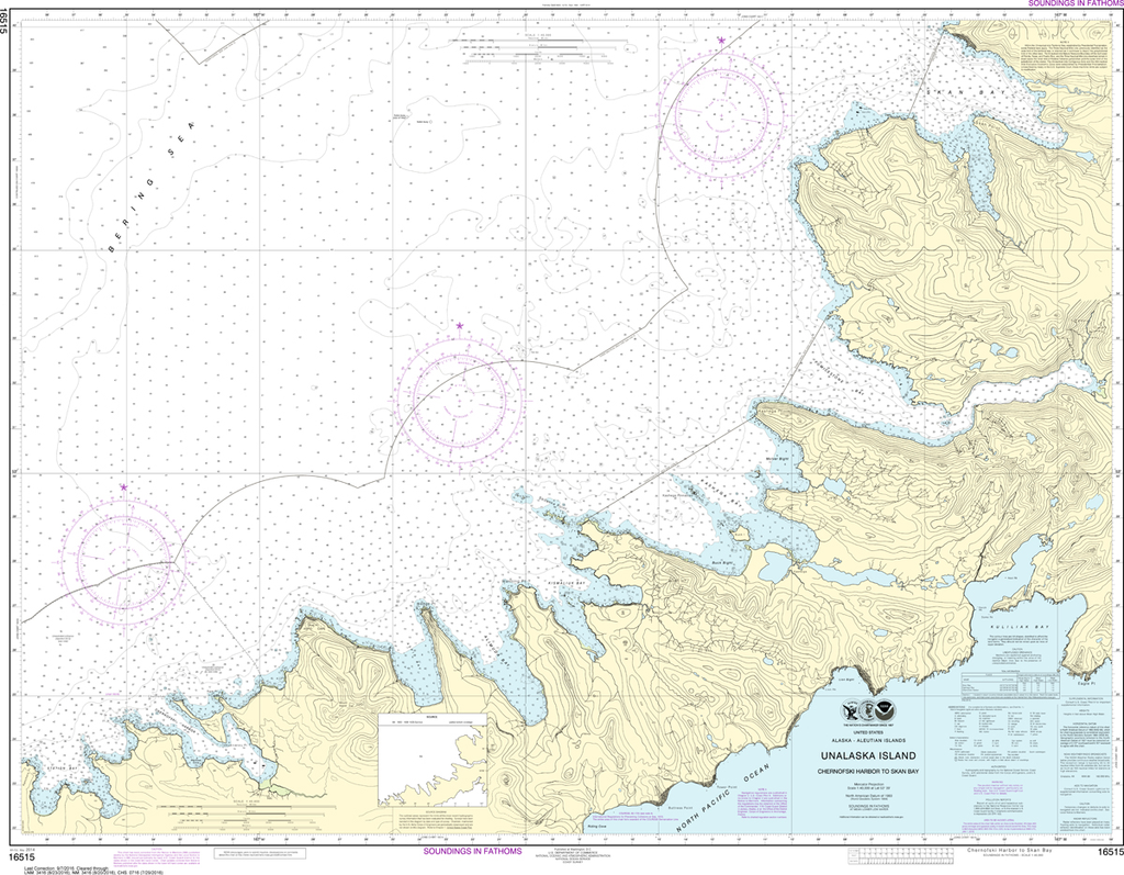 NOAA Chart 16515: Chernofski Harbor to Skan Bay