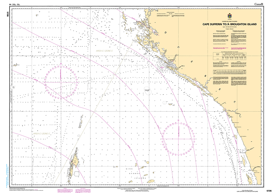 CHS Print-on-Demand Charts Canadian Waters-5705: Cape Dufferin to/€ Broughton Island, CHS POD Chart-CHS5705