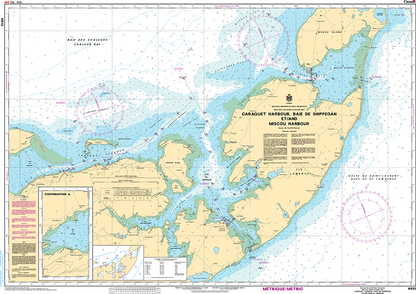 CHS Print-on-Demand Charts Canadian Waters-4913: Caraquet Harbour, Baie de Shippegan and / et Miscou Harbour, CHS POD Chart-CHS4913