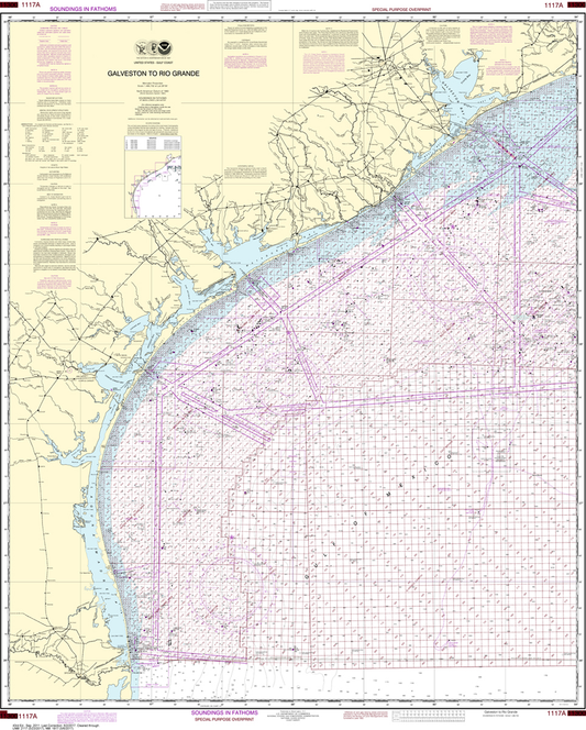 NOAA Chart 1117A: Galveston to Rio Grande (Oil and Gas Leasing Areas)