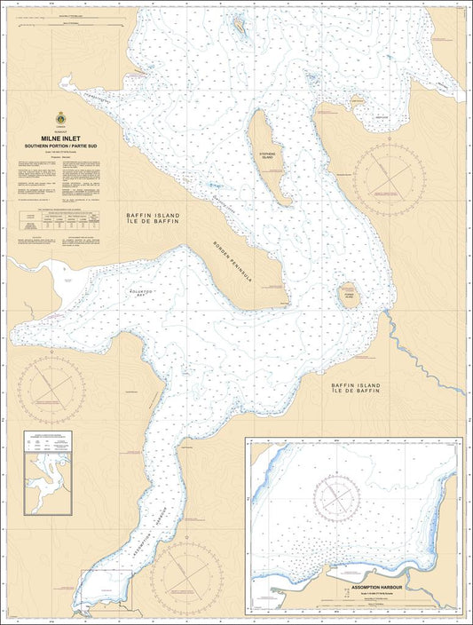 CHS Chart 7513: Milne Inlet, Southern Portion / Partie Sud