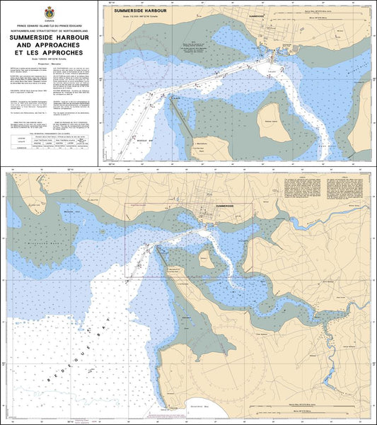 CHS Chart 4459: Summerside Harbour and Approaches / et les approches