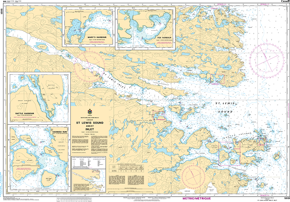 CHS Print-on-Demand Charts Canadian Waters-5031: St. Lewis Sound and/et Inlet, CHS POD Chart-CHS5031