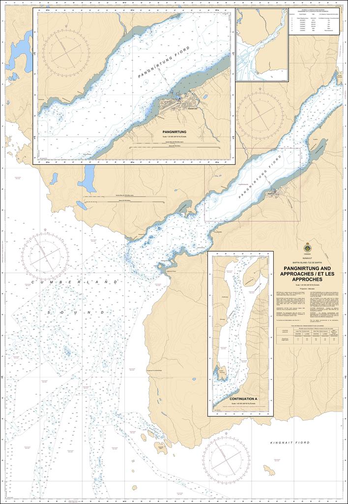 CHS Chart 7150: Pangnirtung and Approaches/et les approches