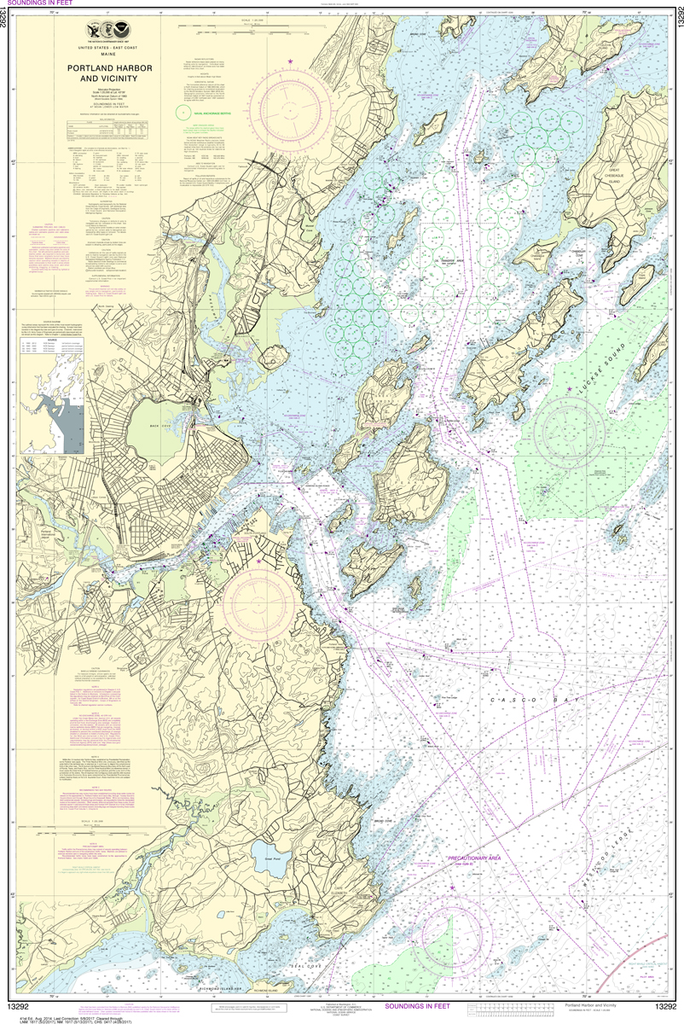 Portland Chart NOAA Chart 13292: Portland Harbor and Vicinity – ProStar Publications