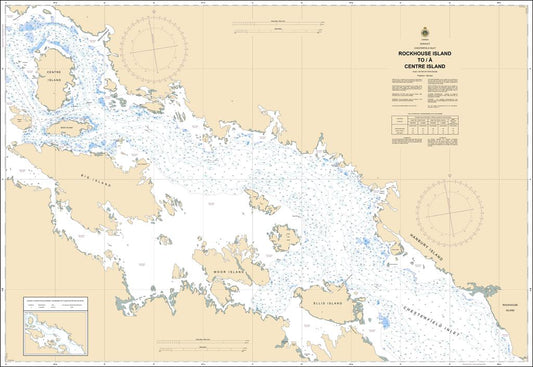 CHS Chart 5621: Rockhouse Island to/à Centre Island