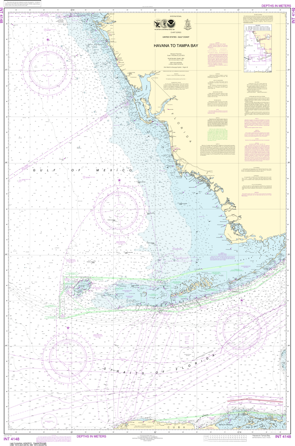 NOAA Print-on-Demand Charts US Waters-Havana to Tampa Bay-4148