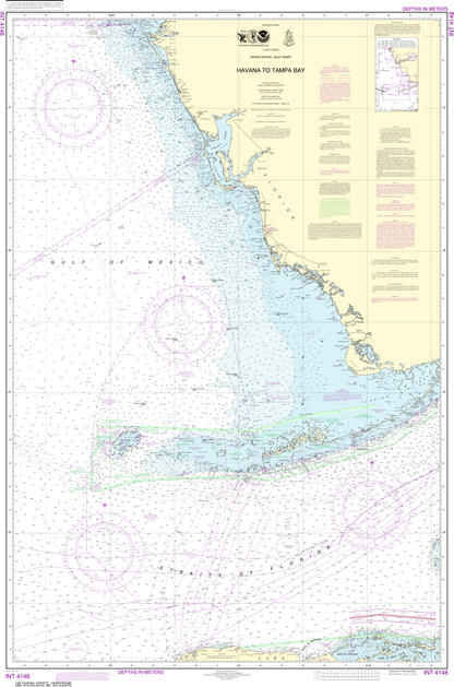 NOAA Print-on-Demand Charts US Waters-Havana to Tampa Bay-4148