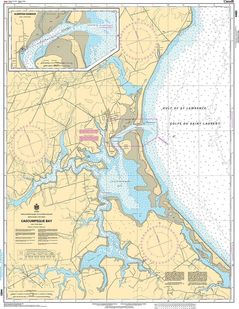 CHS Print-on-Demand Charts Canadian Waters-4492: Cascumpeque Bay, CHS POD Chart-CHS4492