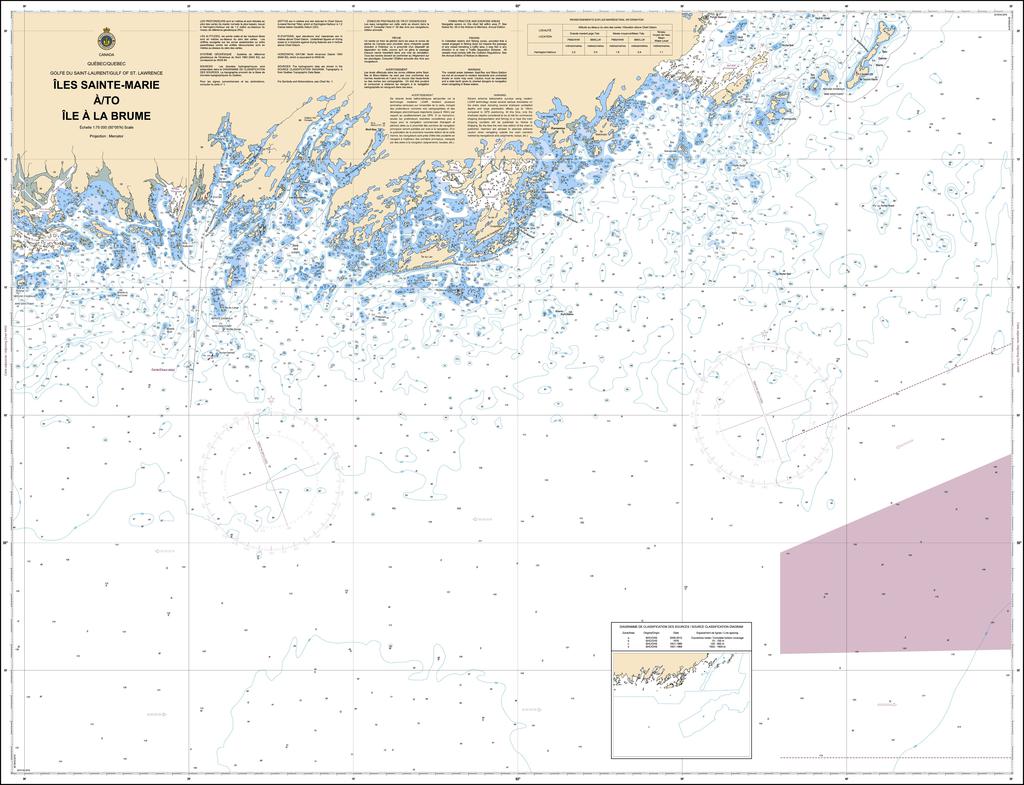 CHS Chart 4440: Îles Sainte-Marie à/to Île à la Brume