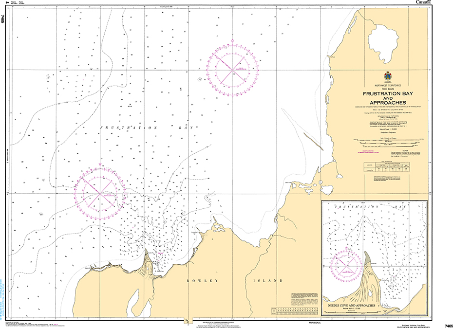 CHS Print-on-Demand Charts Canadian Waters-7465: Frustration Bay and Approaches, CHS POD Chart-CHS7465