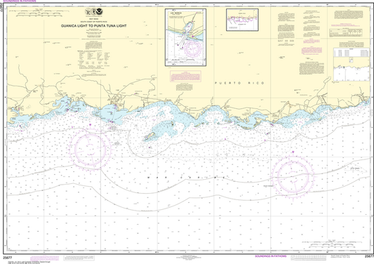 NOAA Chart 25677: South Coast of Puerto Rico - Guanica Light to Punta Tuna Light, Las Mareas