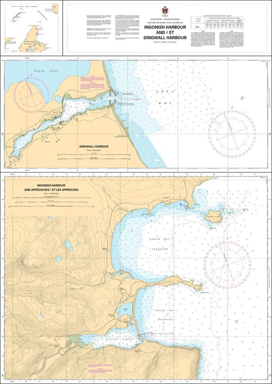 CHS Chart 4365: Ingonish Harbour and / et Dingwall Harbour