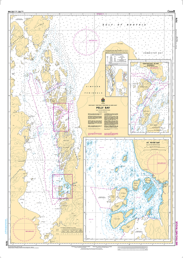 CHS Print-on-Demand Charts Canadian Waters-7578: Pelly Bay, CHS POD Chart-CHS7578