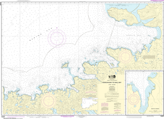 NOAA Chart 16487: Korovin Bay to Wall Bay, Atka Island, Martin Harbor