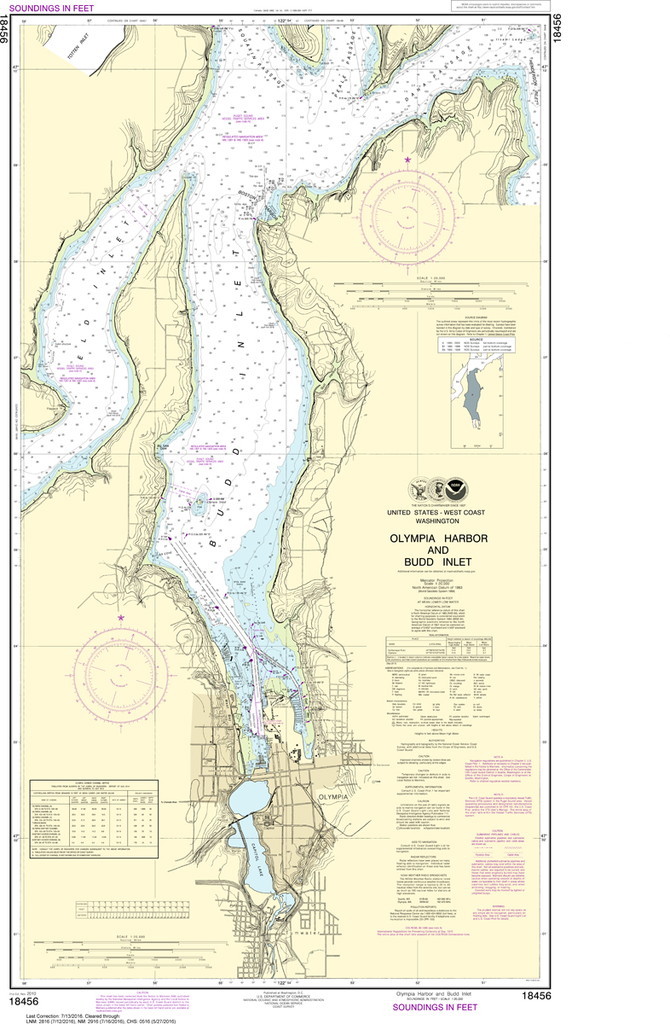 NOAA Chart 18456: Olympia Harbor and Budd Inlet