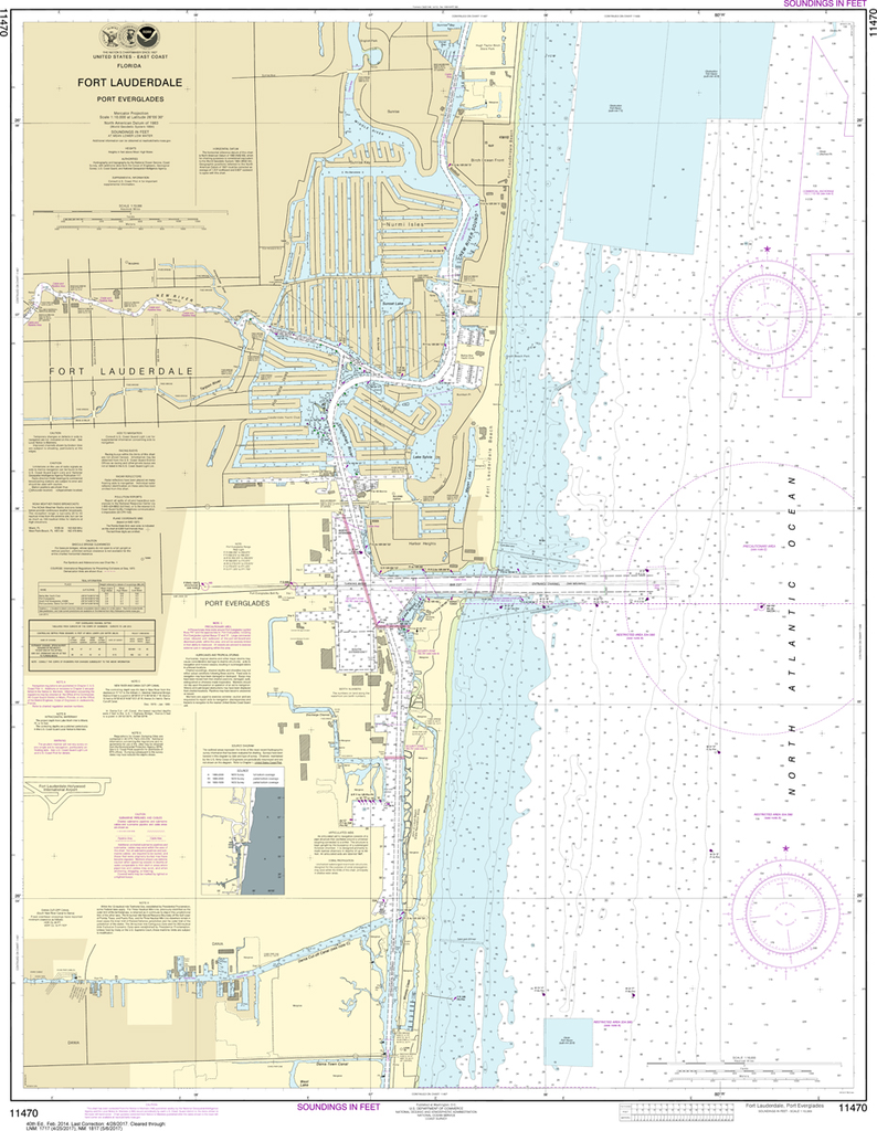 NOAA Chart 11470: Fort Lauderdale Port Everglades