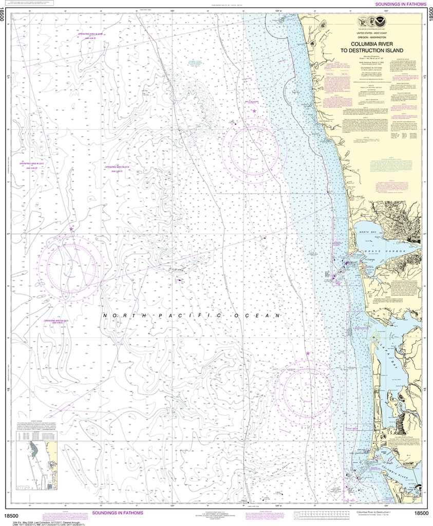NOAA Chart 18500: Columbia River to Destruction Island