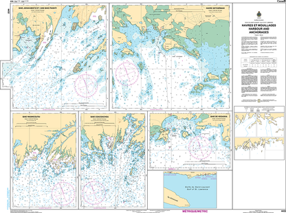 CHS Print-on-Demand Charts Canadian Waters-4452: Havres et Mouillages - Harbours and Anchorages - C™te-Nord/North Shore, CHS POD Chart-CHS4452