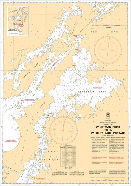 CHS Chart 6247: Wightman Point to/à Whiskey Jack Portage