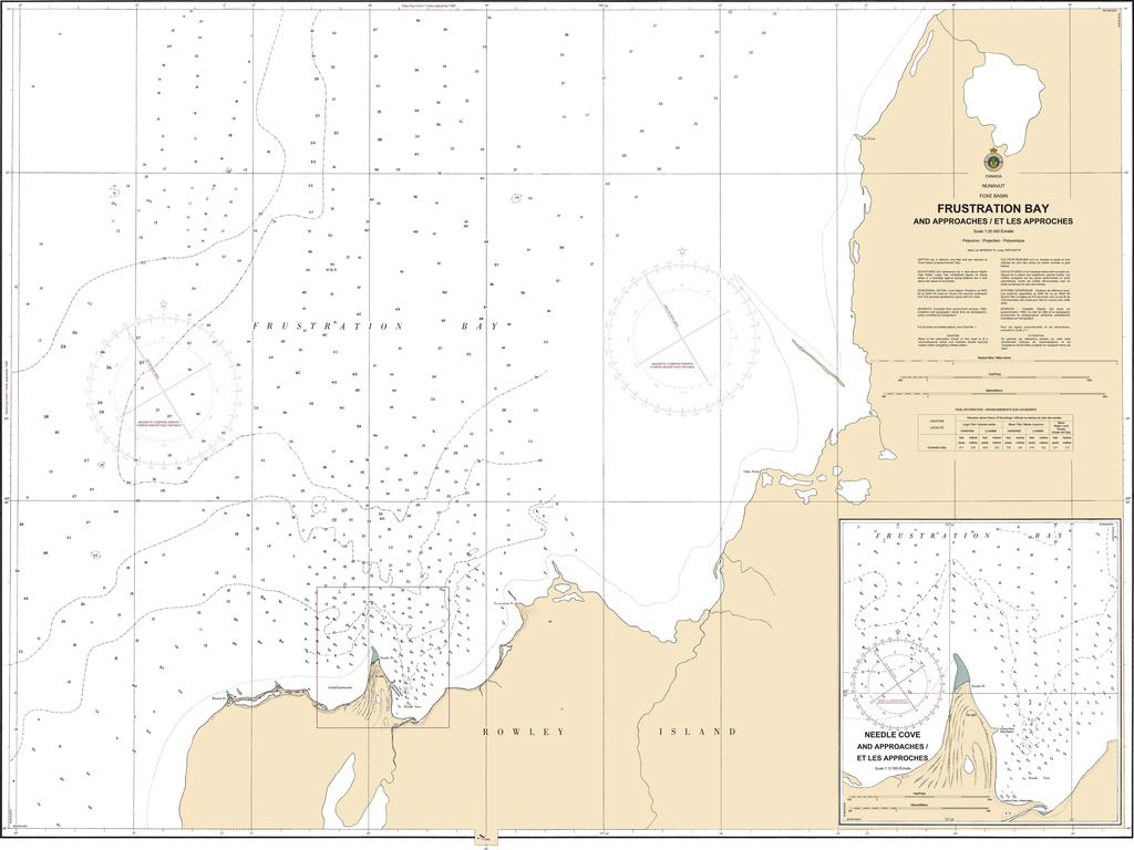 CHS Chart 7465: Frustration Bay and Approaches/et les Approches