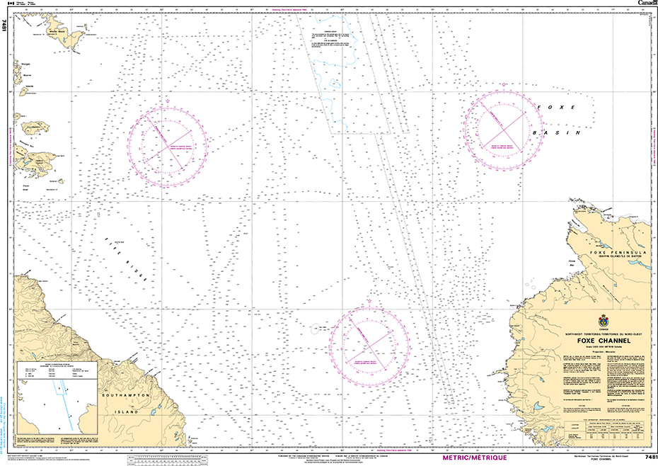 CHS Print-on-Demand Charts Canadian Waters-7481: Foxe Channel, CHS POD Chart-CHS7481