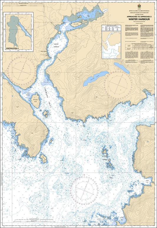 CHS Chart 3686: Approaches to/Approches à Winter Harbour