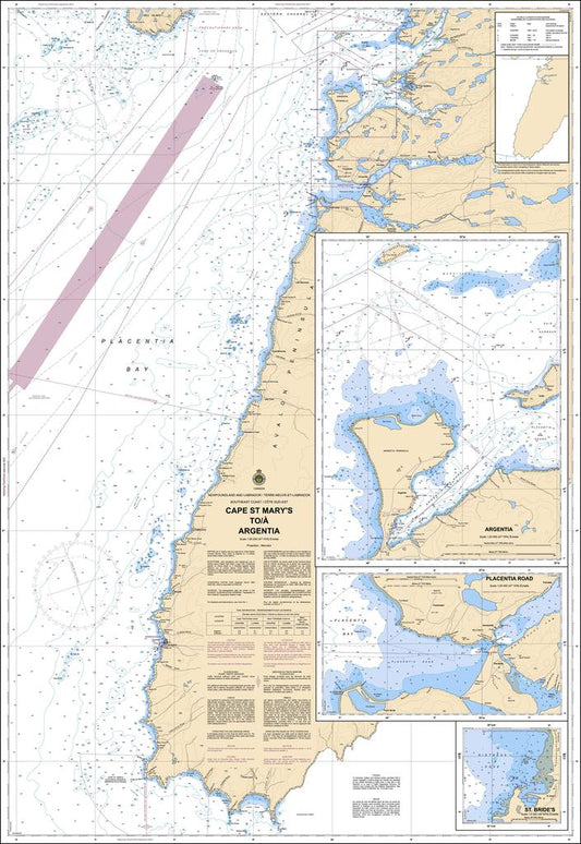 CHS Chart 4841: Cape St Marys to / à Argentia