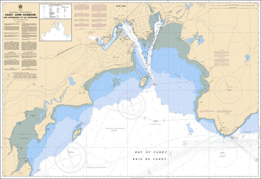 CHS Chart 4117: Saint John Harbour and Approaches / et les approches