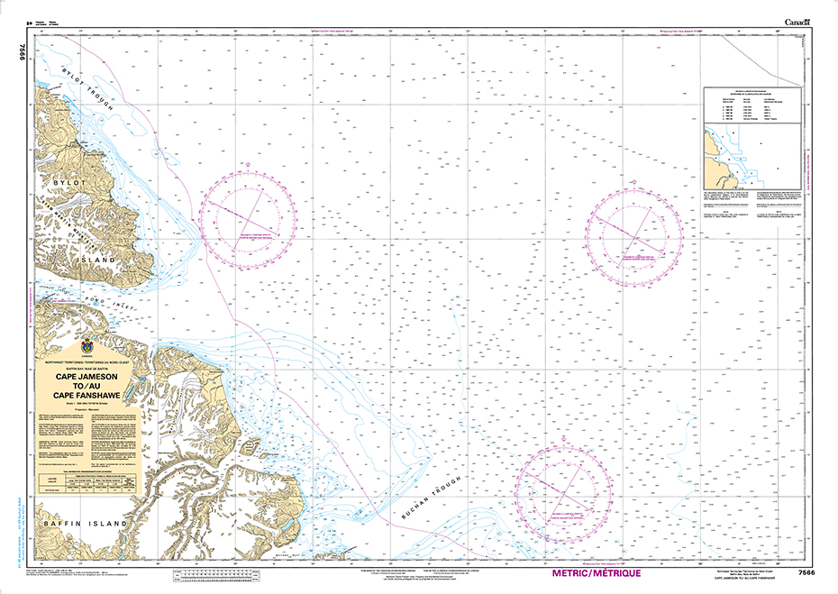 CHS Print-on-Demand Charts Canadian Waters-7566: Cape Jameson to/au Cape Fanshawe, CHS POD Chart-CHS7566