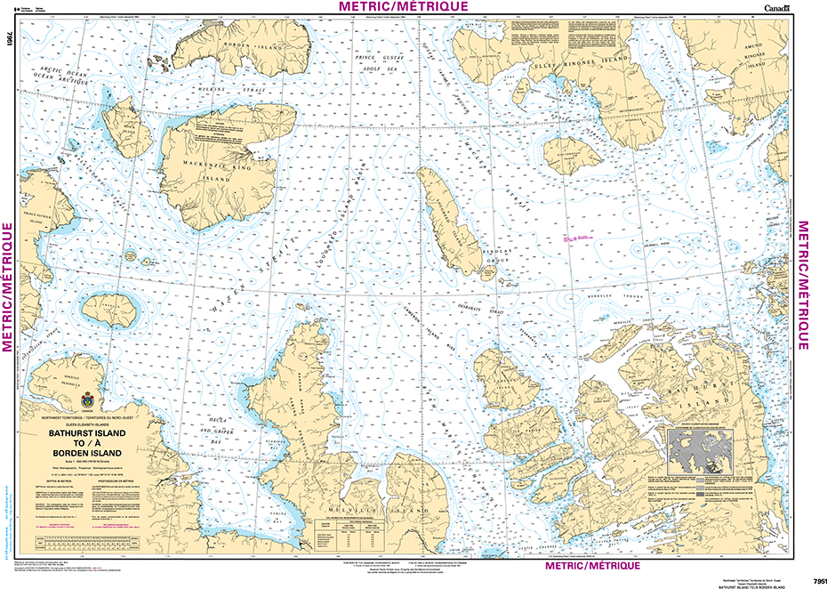 CHS Print-on-Demand Charts Canadian Waters-7951: Bathurst Island to/€ Borden Island, CHS POD Chart-CHS7951