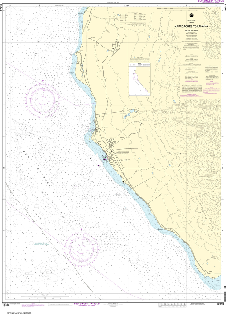 NOAA Chart 19348: Approaches to Lahaina, Island of Maui