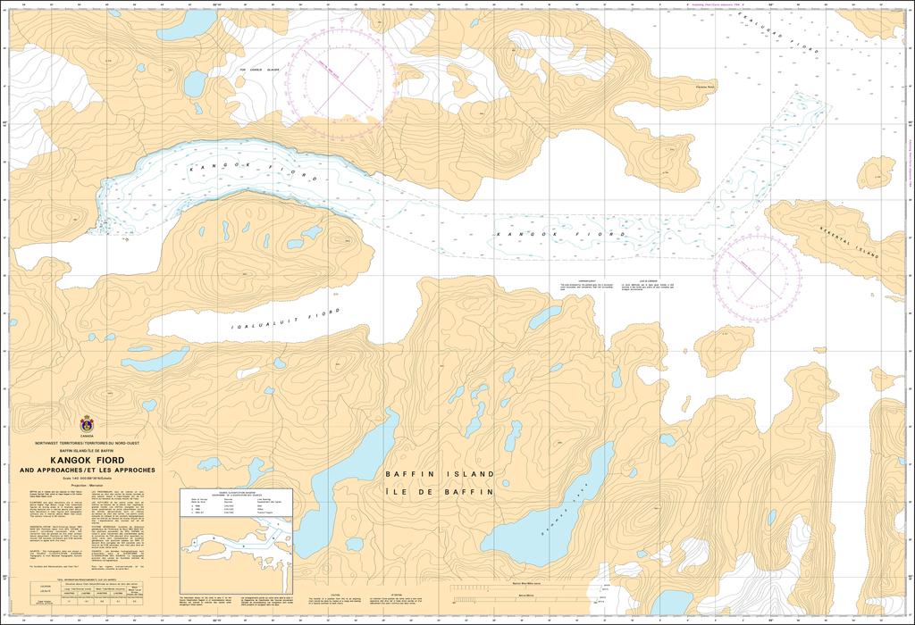 CHS Chart 7195: Kangok Fiord and Approaches/et les Approches