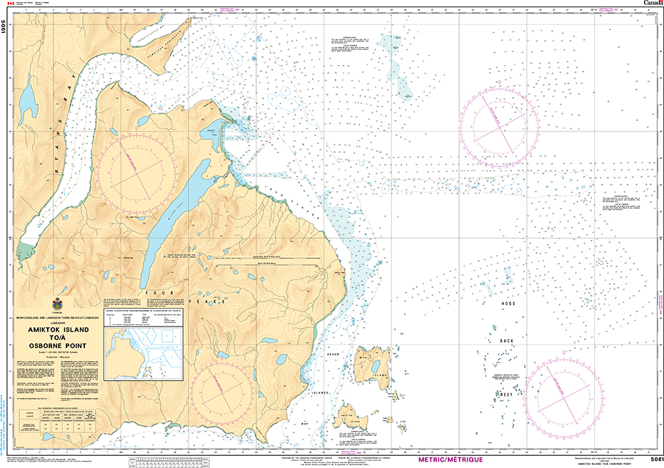 CHS Print-on-Demand Charts Canadian Waters-5061: Amiktok Island to/ˆ Osborne Point, CHS POD Chart-CHS5061